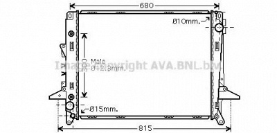 AVA QUALITY COOLING au2197 -  Радиатор, охлаждение двигателя
